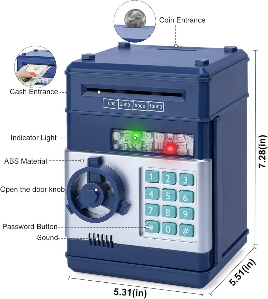 Refasy Piggy Bank Cash Coin Can ATM Bank Electronic Coin Money Bank for Kids-Hot Gift