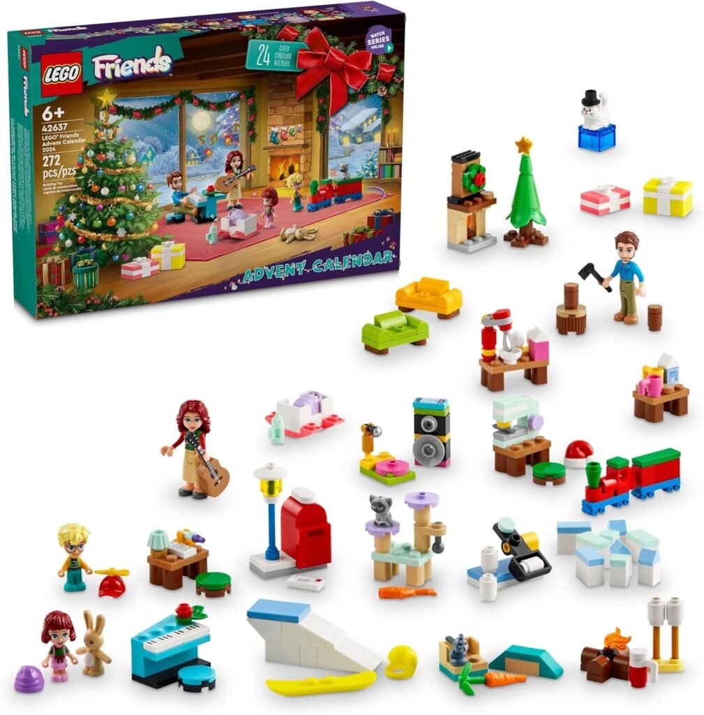 LEGO Friends Advent Calendar 2024 for Kids - Christmas Advent Calendar W/Mini Builds  5 Minifigures, Ages 6+ - Kids Toys for Girls  Boys - Gift Ideas for Holidays - 42637