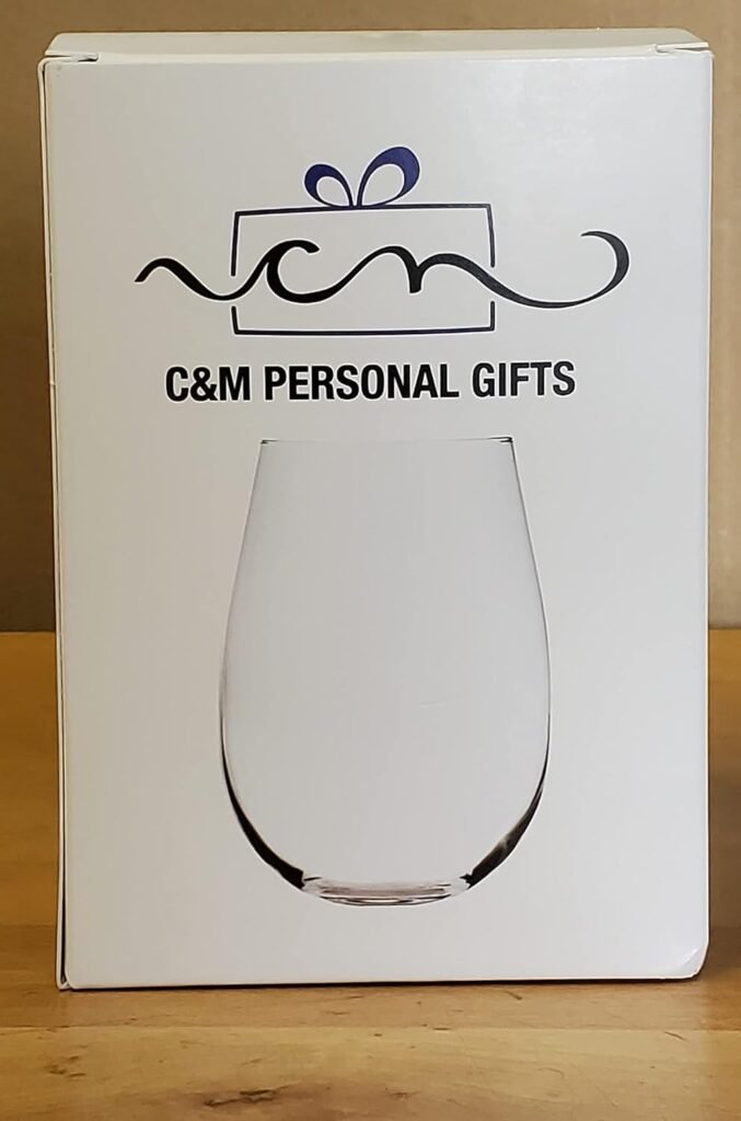 C  M Personal Gifts A Wise Woman Once Said F*ck this sh*t Stemless Wine Glass (1 Piece) 17 Ounces, Gag Gifts for Women, Funny Christmas gift, Amazing Laser Engraved tumbler for Ladies, Made in USA