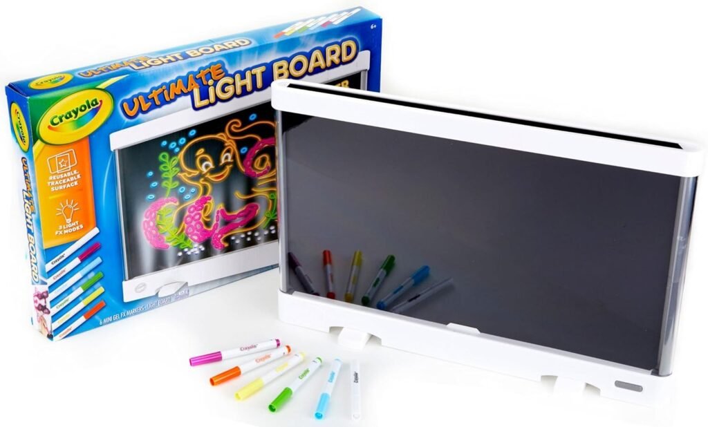 Crayola Ultimate Light Board - White, Kids Drawing Tablet, LED Drawing Board for Kids, Art Projector, Easter Gift for Boys  Girls, Toys for Kids, 6+