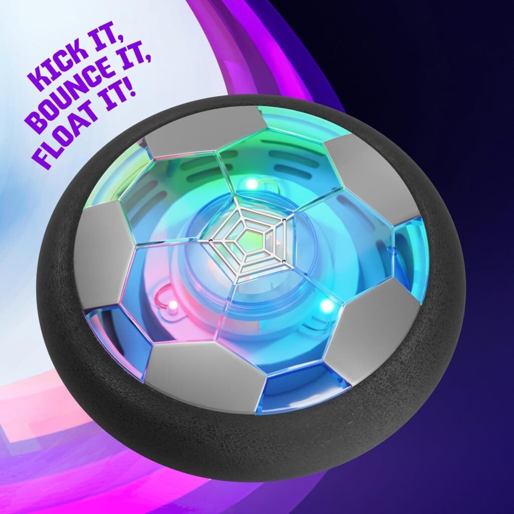 Hover Soccer Ball for Kids - Boy Birthday Gifts - Indoor Toy Games Easter Gift for Boys Age 6, 7, 8, 9, 10, 11, 12 Year Old - Light-Up Toys Game for Kid - 6-8, 8-12 - Gift for 8 Year Olds (Single)