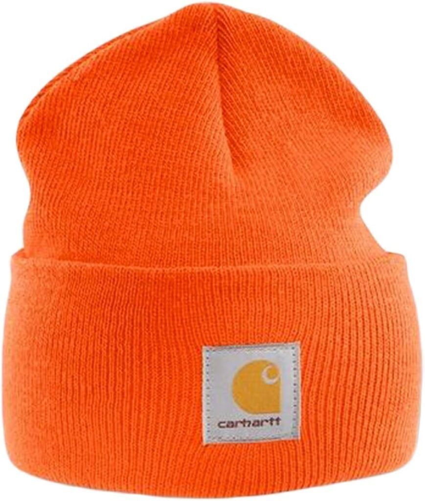 Carhartt Mens Knit Cuffed Beanie, Coal Heather, One Size at Amazon Men’s Clothing store: Cold Weather Hats