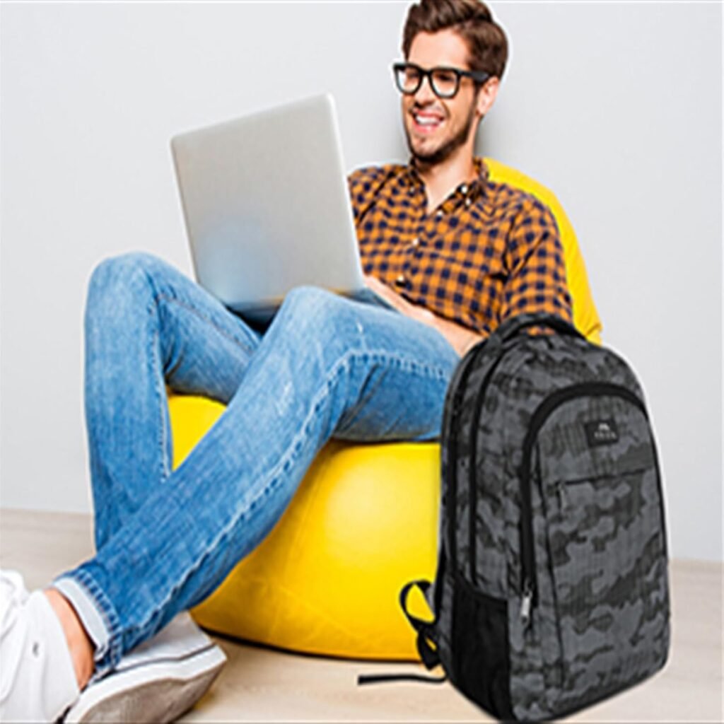 MATEIN Business Laptop Backpack, 15.6 Inch Travel Laptop Bag Rucksack with USB Charging Port, Water-Resistant Bag Daypack for Work College Computer Men Women Backpack, Black