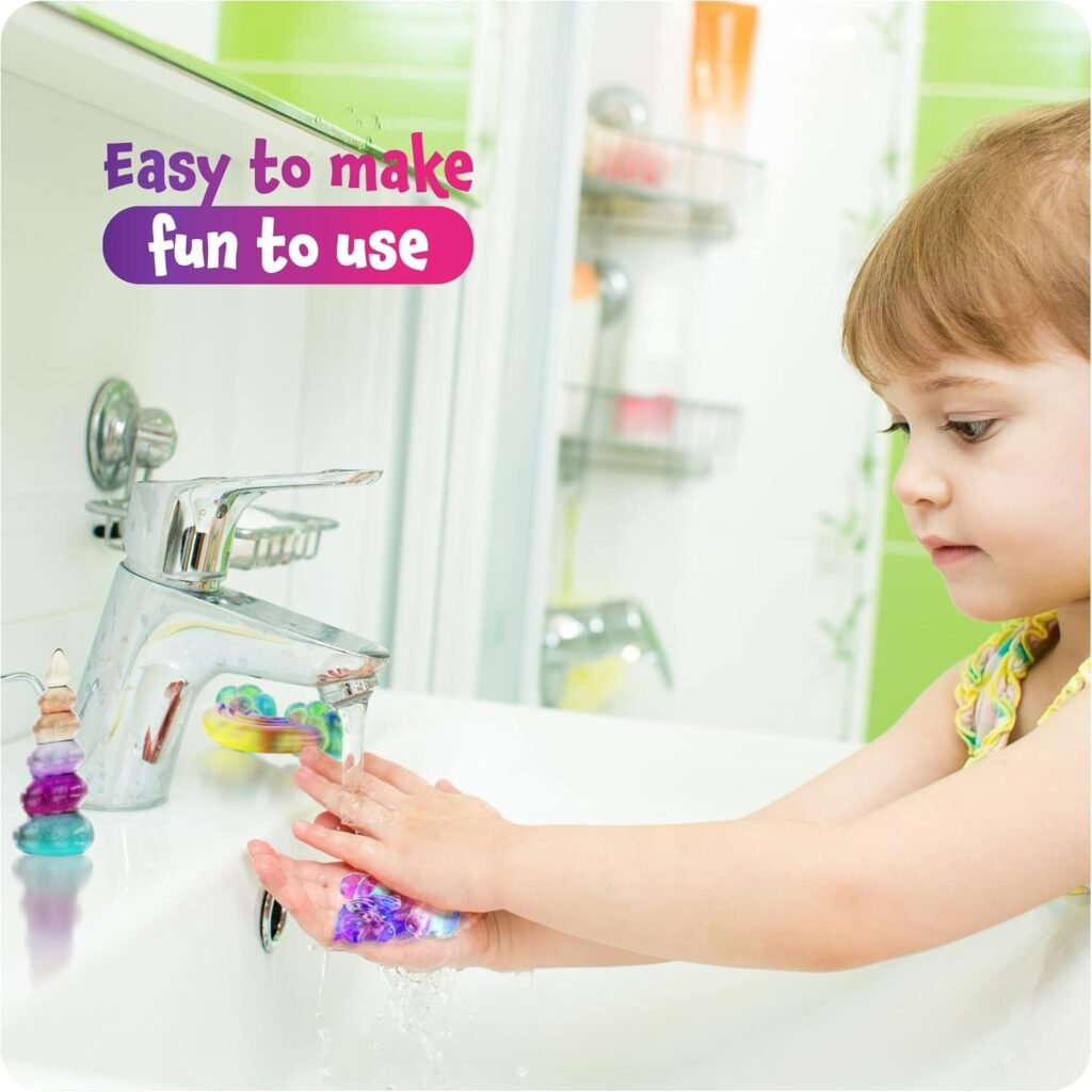 Unicorn Soap Making Kit - Girls Crafts DIY Project Age 6+ Year Old Kids - Unicorn Girl Gifts - Science STEM Activity Teenage Gift - Make Your Own Soap Kits - Craft Toys Ages 6 7 8 9 10 11 12