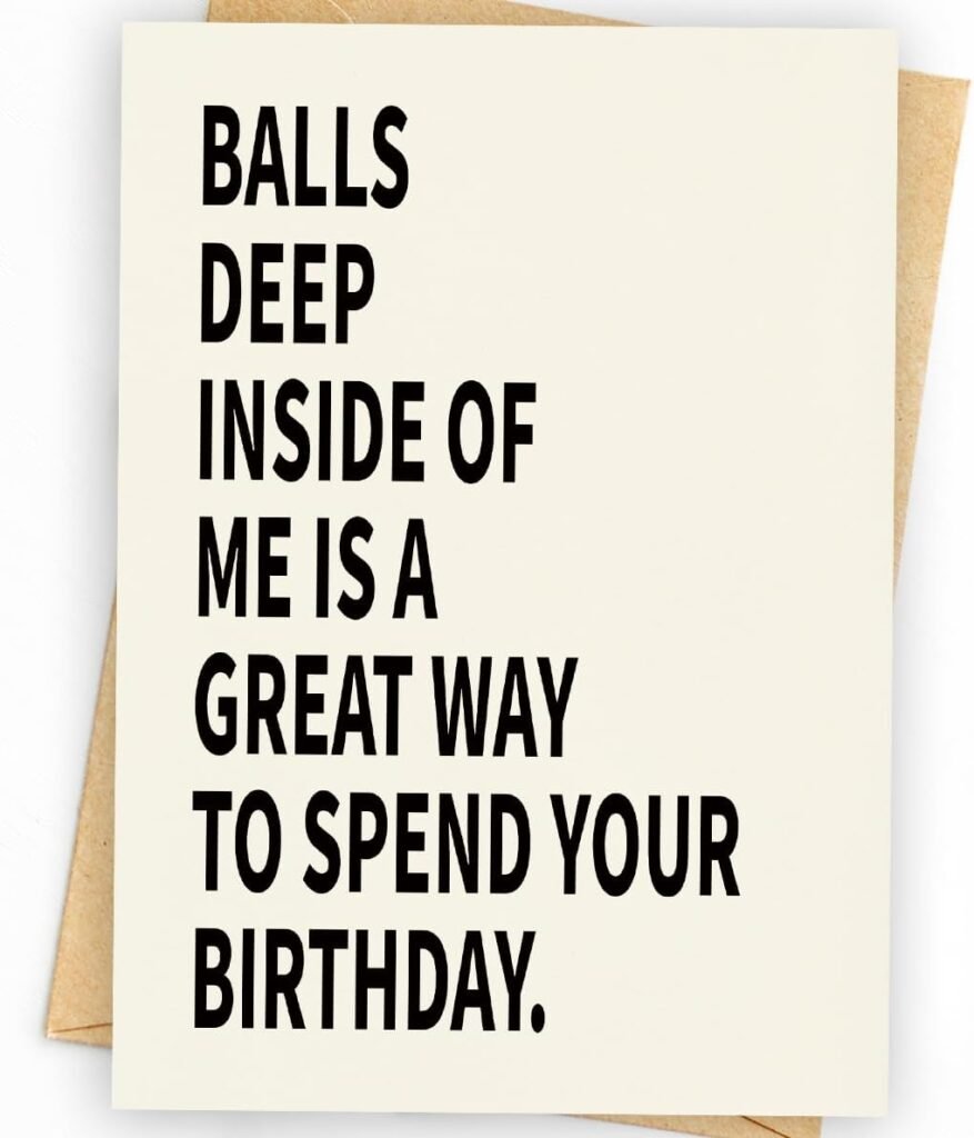 Funny Birthday Card  Gifts for Men Husband Boyfriend Him, Happy Bday Card