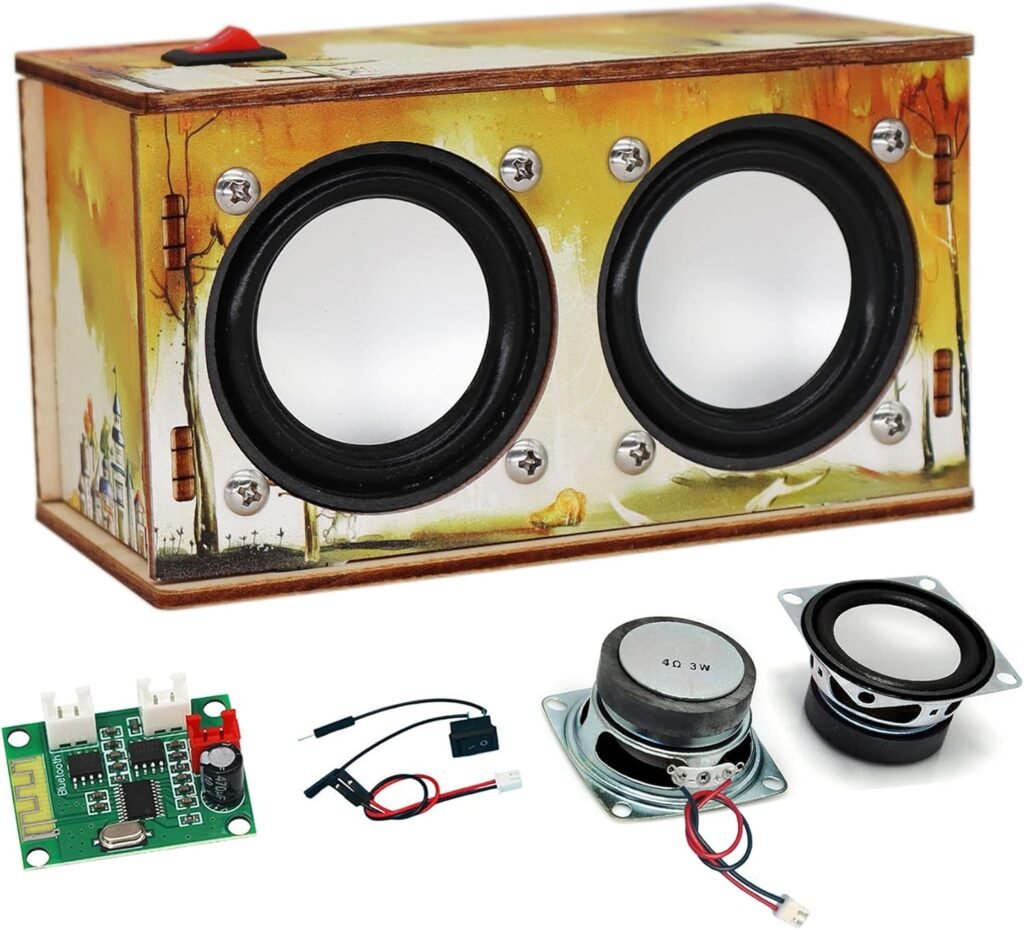 STEM Projects for Kids  Adults Build Your Own Bluetooth Speaker - Science Experiment Electronics Kit | Beginners Starter DIY Set,STEM Gifts for Teenage Girls + Boys Ages 10 and Up (Dual Speakers)